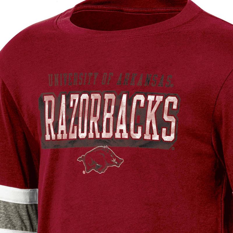 NCAA Arkansas Razorbacks Boys&#39; Long Sleeve T-Shirt, 3 of 4
