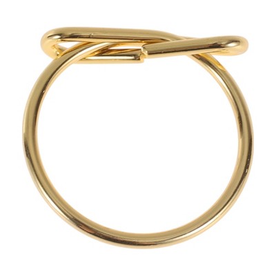 Unique Bargains Napkin Rings Knot Design Iron Gold Tone 1 Pc