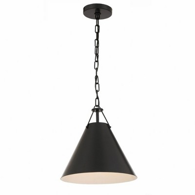 Crystorama Lighting Xavier 1 - Light Pendant in  Matte Black