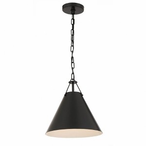 Crystorama Lighting Xavier 1 - Light Pendant in  Matte Black - 1 of 4