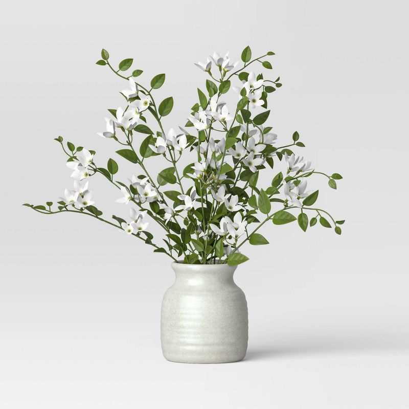 Artificial Floral Arrangement White - Threshold&#8482;, 1 of 8