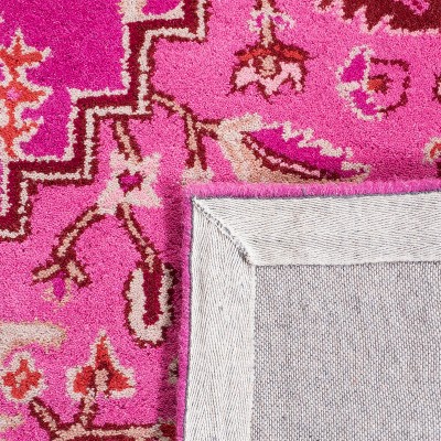 Bellagio Red and Pink Wool 6' x 9' Handmade Tufted Area Rug