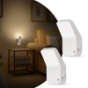 DORESshop 1-Light Plug-In Night Lights ¨C 3-Level Brightness, Dusk to Dawn Sensor, 3000K Soft White for Hallway and Bedroom(2-Pack) - 2 of 4