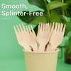 LotFancy Disposable Forks, 100 Pcs Wooden Forks, 6.2" Compostable Biodegradable Forks - 4 of 4