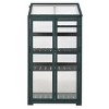 Indoor and Outdoor 62inch Greenhouse, Height Wood Large Greenhouse for Balcony, Greenhouse with Wheels and Adjustable Shelves-Coolbibila - 2 of 4