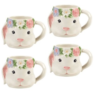 Certified International (Set of 4) 18oz Easter Morning 3D Bunny Mugs - 1 of 4
