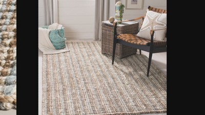 Natural Ivory Square Hand-Knotted Jute Area Rug - 4' x 4'