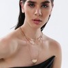 SOHI Women's California Gold The Curve Chainlink Multi-Layer Necklace - 4 of 4