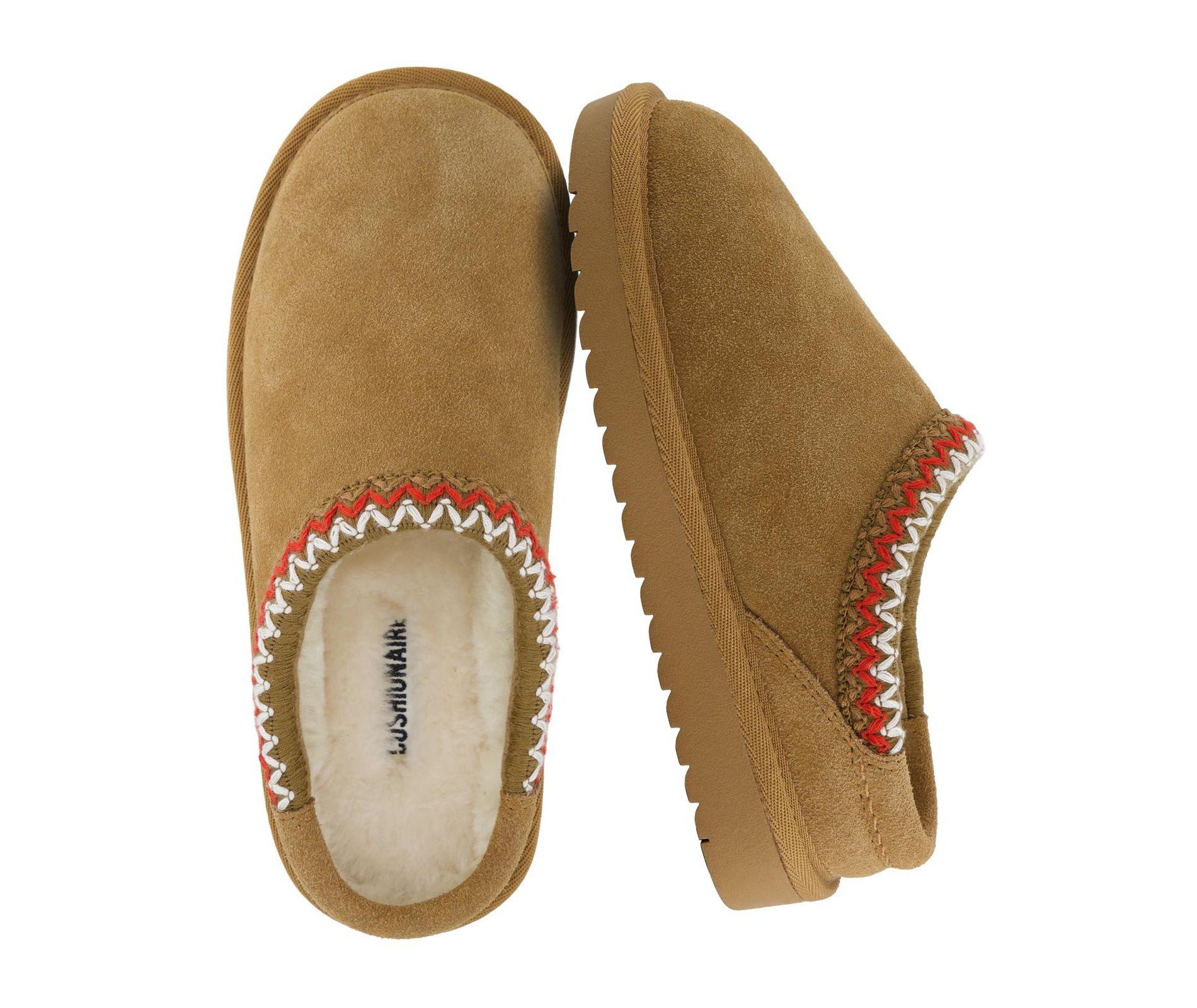 CUSHIONAIRE Keto Kids Slippers - Cozy Slip On Mule House Shoes with Faux Fur Lining and Cushioned Memory Foam Comfort