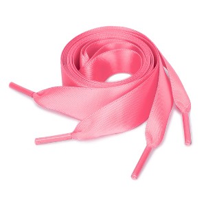 INSPIRE CHIC Women's Flat Ribbon Solid Color Sneakers Shoelaces 2 Pairs - 1 of 4