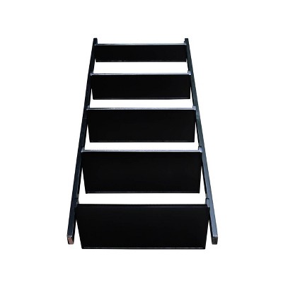 Adjustable Black Wood Ladder Shelf Unit, 51.2"