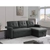 ROOMTEC Convertible Sleeper Sectional Sofa, L-shaped Corner Couch with Pullout Bed, Upholstered Sofa Bed w/Storage Chaise - 4 of 4