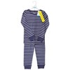 Hudson Baby Infant and Toddler Cotton Pajama Set, Denim Blue Stripe - 2 of 4