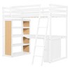 YOOCOZZ Twin Size Loft Bed with Ladder, Shelves, and Desk - 2 of 4