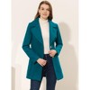 INSPIRE CHIC Women's Elegant Notched Lapel Button Single Breasted Winter Coat - 2 of 4