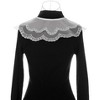 Elerevyo Women Detachable Semi-Sheer Embroidery Neck Ruff Fake Dickey Collar Blouse 1 Pc - 3 of 4