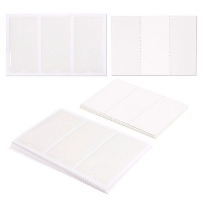 Juvale 30-Piece Self-Adhesive Label Holder Pockets with 30-Piece Blank Insert Cards