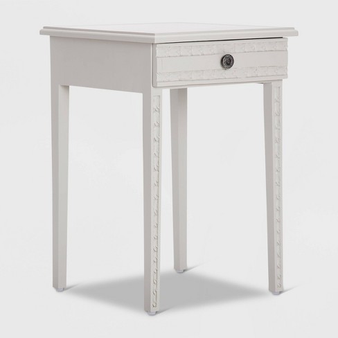 Jules End Table Nightstand With Drawer Light Gray Adore Decor Target