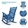 Sonkuki Patio Outdoor Adirondack Rocking Chair with Big Armrests, Weather Resistant, Easy Installation, Lawn and Backyard - 4 of 4