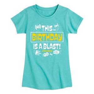 Girls' - Star Wars - This Birthday Is A Blast Fitted Short Sleeve Graphic T-Shirt - 1 of 4