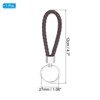 Unique Bargains Braided PU Leather Car Wallet Keychain with Stainless Steel Key Ring - 2 of 3
