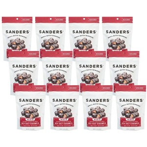 Sanders Minis Dark Chocolate Sea Salt Caramels - Case of 12/3.75 oz - 1 of 4