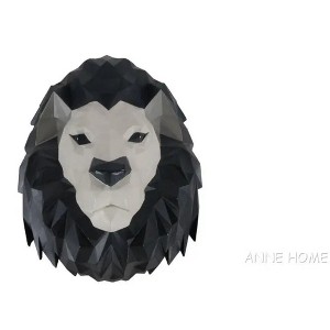 Origami Lion Head Wall Decoration 14" H – Resin Animal Art Anne Home By Old Modern Handicrafts - 1 of 4