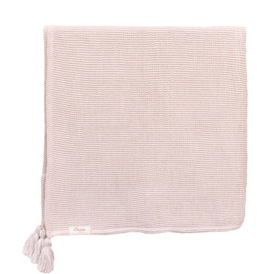 Image of Crane Baby Cotton and Cashmere Luxe Baby Blanket - Dusty Rose