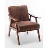 CAVINAS Upholstered Accent Chair,Mid Century Arm Chair with Wood Frame for Bedroom,Reading Room - 2 of 4