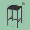 Bar Table - Small Kitchen Dining Table, High Top Pub Table.23.6 x 23.6 x 36.2 - Inch Height Cocktail Table with Sturdy Metal Frame - 2 of 4