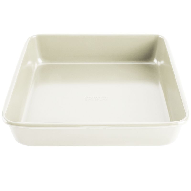 Martha Stewart Everyday Color Bake 9 Inch Carbon Steel Square Cake Pan in Linen, 2 of 5