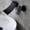 ChicFurnit Bathroom Sink Faucet Wall Mount Widespread for Stylish Bathroom Setup, Black, 12.4"*10.3"*5.1" - 2 of 4
