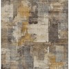 HomeRoots 5' X 8' Brown Beige And Charcoal Abstract Washable Indoor Outdoor Area Rug - 3 of 4