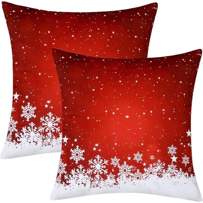 2 Pieces Velvet Christmas Throw Pillow Covers for Couch Bed Sofa