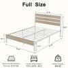 VECELO Platform Bed Frame With Rustic Vintage Wood Headboard and Footboard, Sturdy Metal Slats, No Box Spring Required - 2 of 4