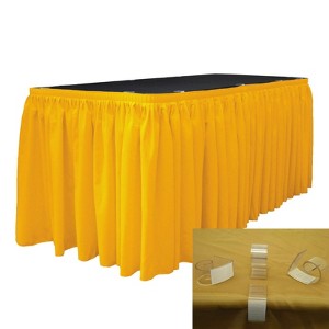 Slickblue Polyester Poplin Table Skirt with L-Clips - 1 of 1