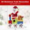 Costway Lighted Santa on Train Christmas Decoration with LED Lights Gift Boxes - 3 of 4