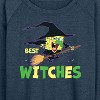 Women's - SpongeBob SquarePants - Best Witches Lightweight French Terry Wide Neck Long Sleeve Shirt - 2 of 4