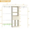 Aheaplus 4.75-8FT Closet System with Wooden Drawers & Cube Storage Organizer - image 4 of 4