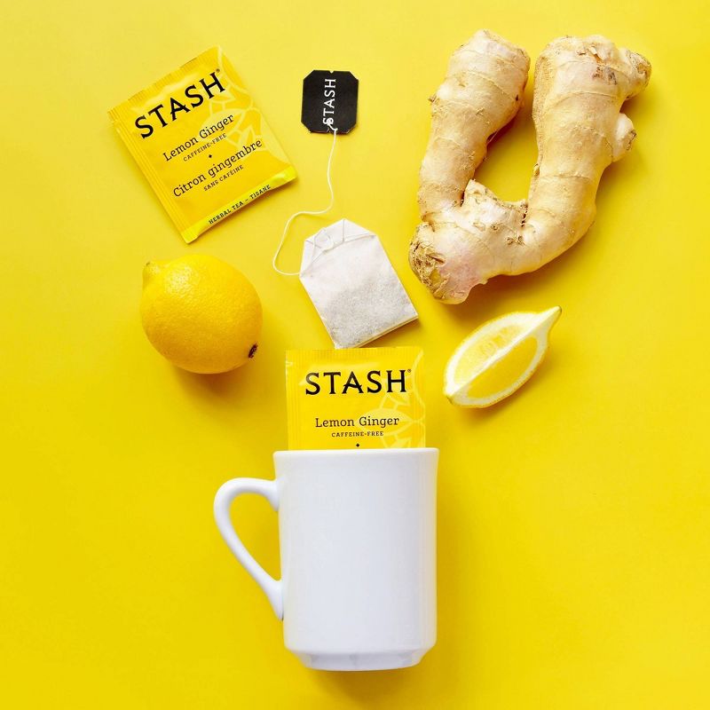 Stash Lemon Ginger Herbal Tea Bags - 1.1oz/20ct, 4 of 6