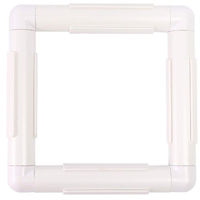 Juvale Plastic Square Embroidery Hoop, Cross Stitch Frame for Arts and Crafts, Needlepoint (White, 17x17 In)