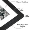 Americanflat 17x23 Picture Frame with Polished Plexiglass, Use as 13x19 Frame with Mat or 17x23 Frame Without Mat, Hudson Collection, Black - 3 of 4