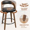 Gikpal Bar Stools, 26" Counter Height Barstools with Bentwood Legs, Swivel Counter Stools with Back, Modern Faux Leather Upholstered Bar Chairs - 3 of 4