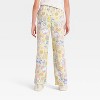 Girls' Hello Kitty and Friends Printed Fleece Wide Leg Sweatpants - Light Yellow - 2 of 3