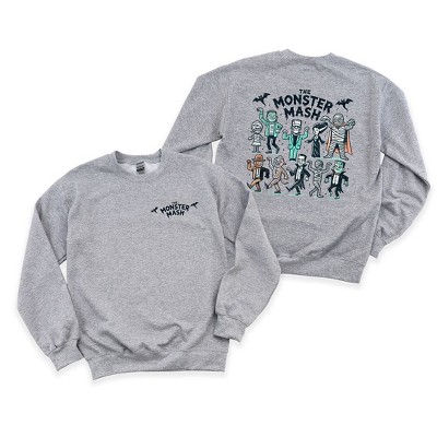 Simply Sage Market Women's Graphic Sweatshirt Monster Mash Front and Back