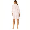 Women's Button Front Long Sleeve Tiered Dress Cover Up - 2 of 3