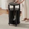Rbied 100% Solid Wood Stackable Stools Set of 4, 18-inch Stacking Stools Nesting Tables, Sturdy and Durable, Top Stackable Round Side Table - 4 of 4