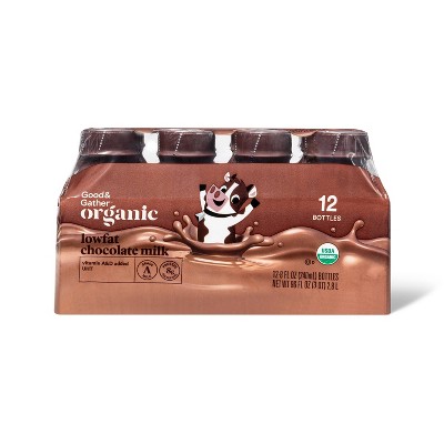 Organic Lowfat Chocolate Milk Shelf Stable - 8 fl oz/12ct - Good & Gather™