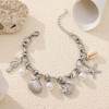 Seashell Charm Bracelet for Women by Ginger Lyne Gold Plated Stainless Steel Pearls Starfish and Shells - 4 of 4