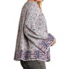 Women's Floral Tassel Tie Peasant Top - umgee - 2 of 4